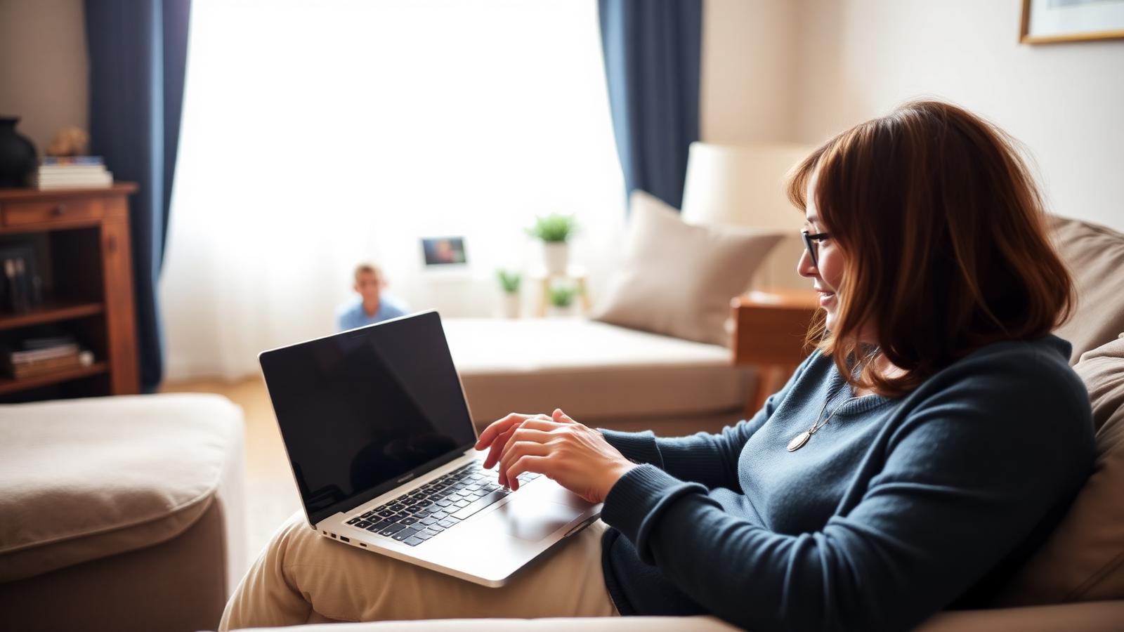 Patient joining a secure video visit from home
